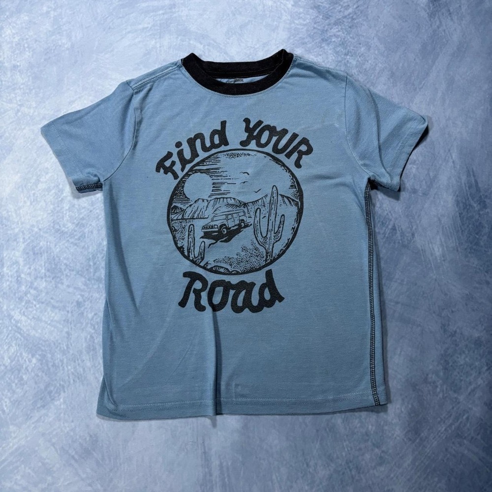 Gymboree blue graphic baby tee with collar neck